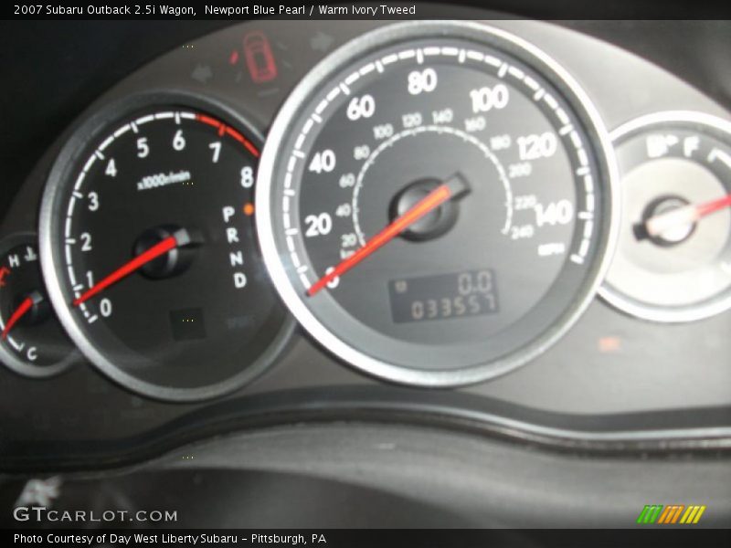 Newport Blue Pearl / Warm Ivory Tweed 2007 Subaru Outback 2.5i Wagon
