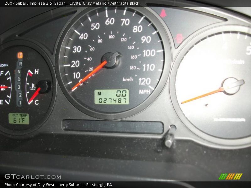 Crystal Gray Metallic / Anthracite Black 2007 Subaru Impreza 2.5i Sedan