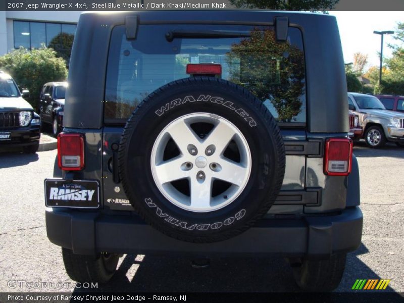 Steel Blue Metallic / Dark Khaki/Medium Khaki 2007 Jeep Wrangler X 4x4