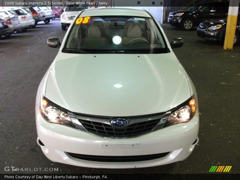 Satin White Pearl / Ivory 2008 Subaru Impreza 2.5i Sedan