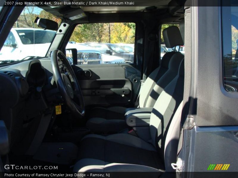 Steel Blue Metallic / Dark Khaki/Medium Khaki 2007 Jeep Wrangler X 4x4