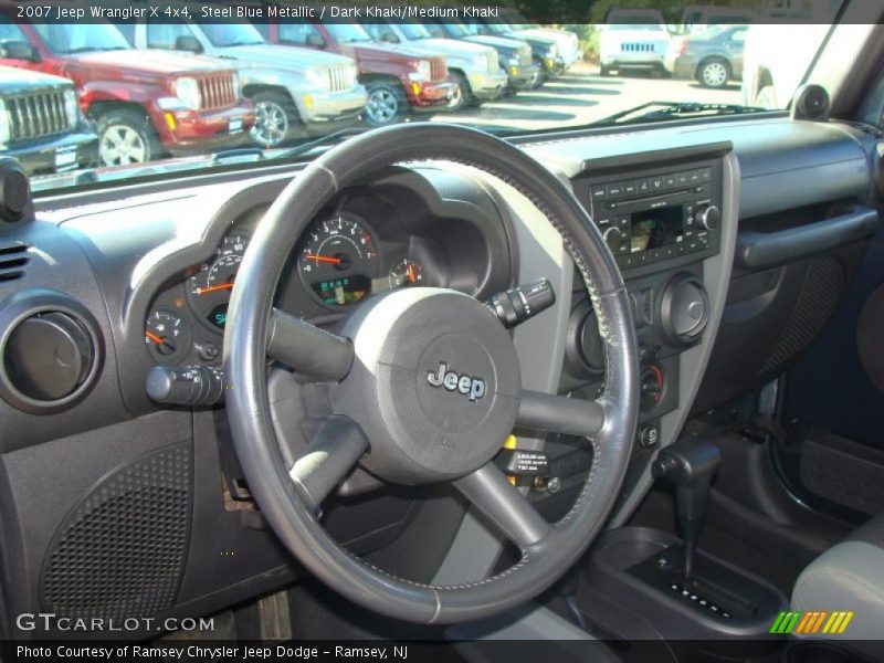 Steel Blue Metallic / Dark Khaki/Medium Khaki 2007 Jeep Wrangler X 4x4