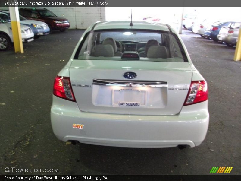 Satin White Pearl / Ivory 2008 Subaru Impreza 2.5i Sedan