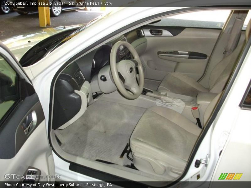 Satin White Pearl / Ivory 2008 Subaru Impreza 2.5i Sedan