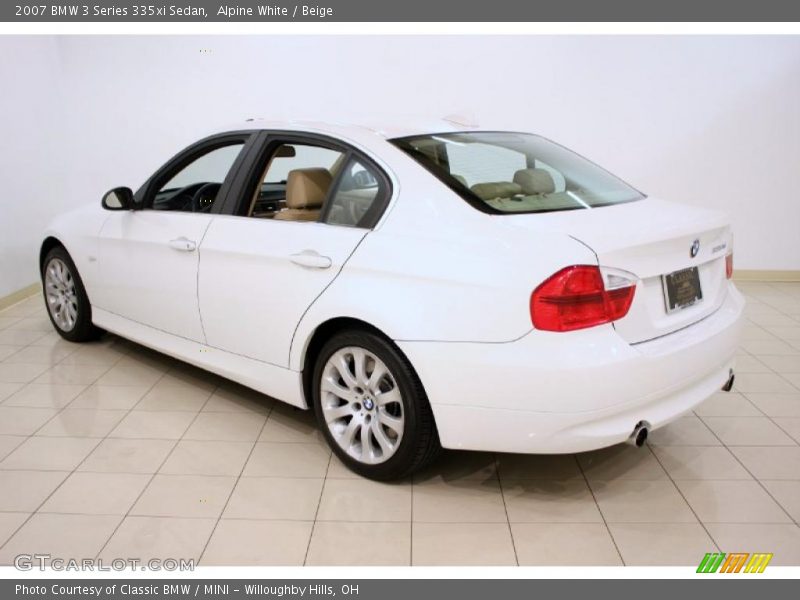 Alpine White / Beige 2007 BMW 3 Series 335xi Sedan