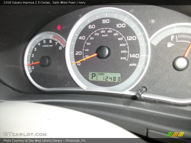 Satin White Pearl / Ivory 2008 Subaru Impreza 2.5i Sedan