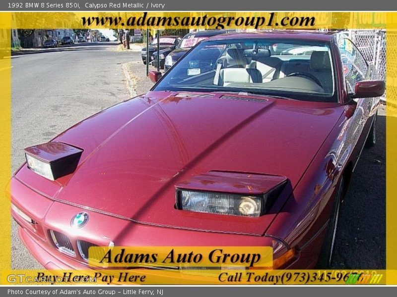Calypso Red Metallic / Ivory 1992 BMW 8 Series 850i