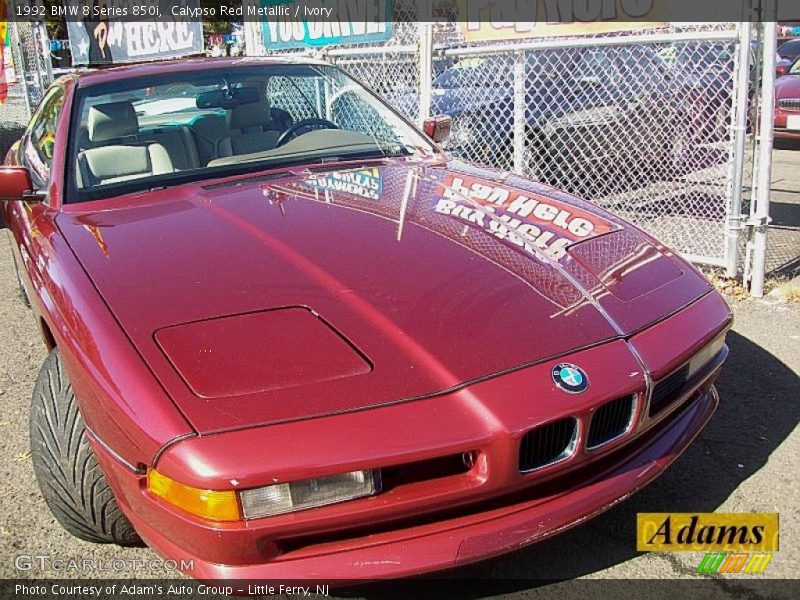 Calypso Red Metallic / Ivory 1992 BMW 8 Series 850i