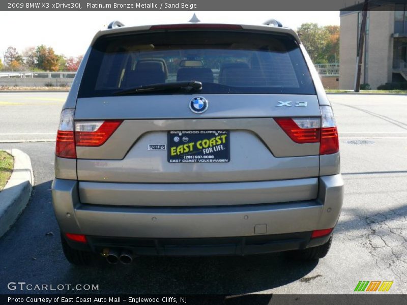 Platinum Bronze Metallic / Sand Beige 2009 BMW X3 xDrive30i