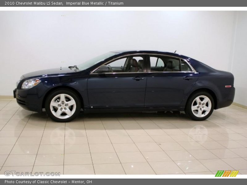 Imperial Blue Metallic / Titanium 2010 Chevrolet Malibu LS Sedan
