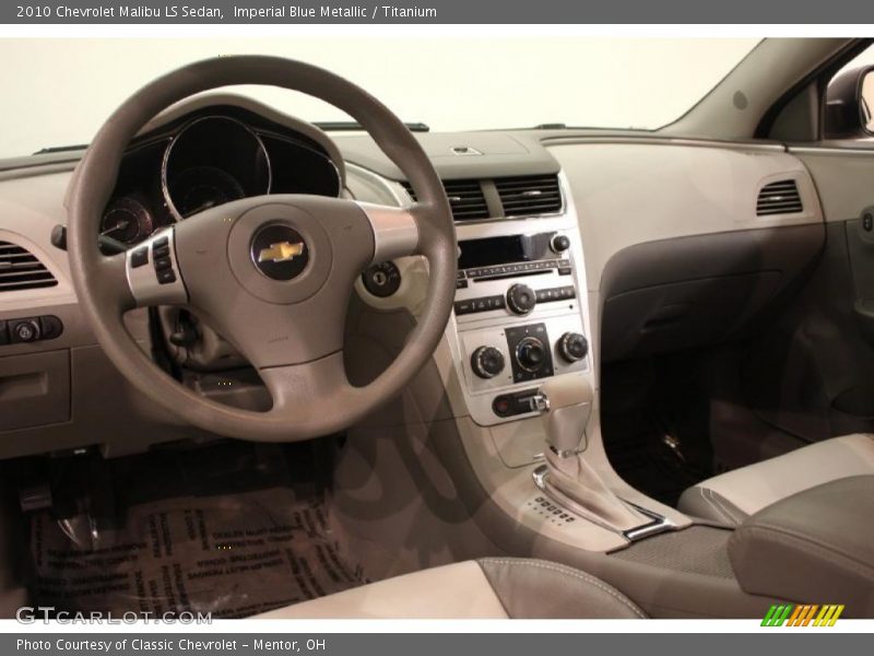 Imperial Blue Metallic / Titanium 2010 Chevrolet Malibu LS Sedan