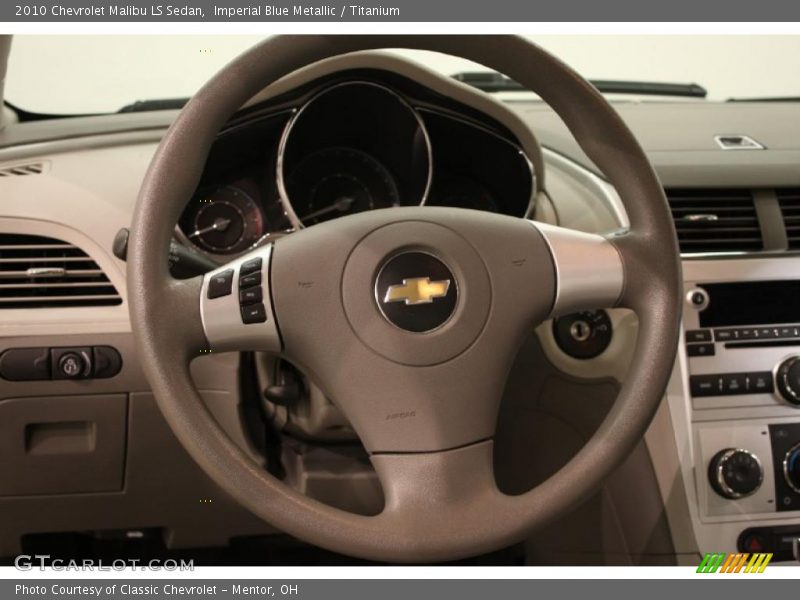 Imperial Blue Metallic / Titanium 2010 Chevrolet Malibu LS Sedan