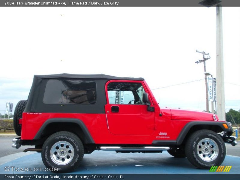 Flame Red / Dark Slate Gray 2004 Jeep Wrangler Unlimited 4x4