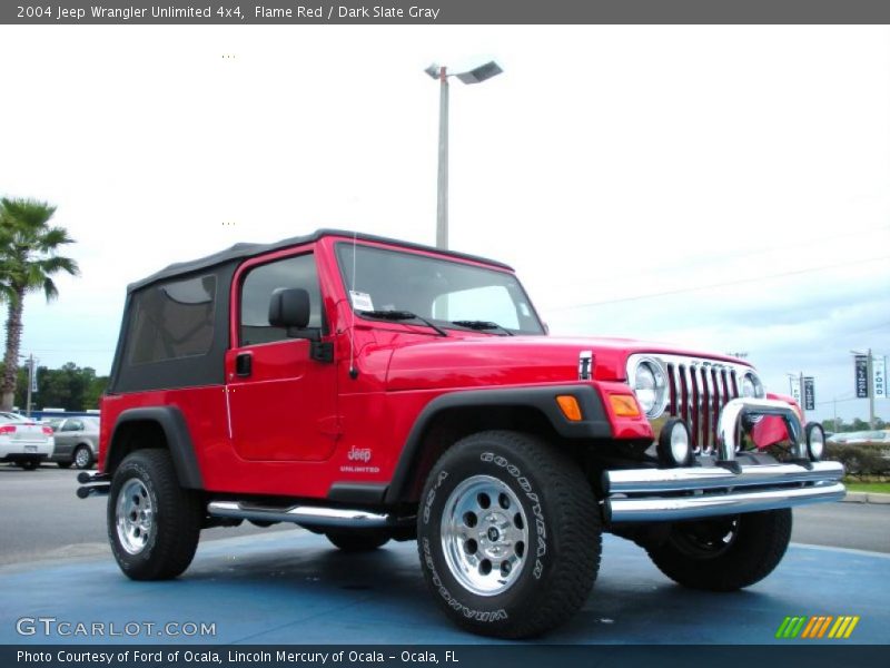 Flame Red / Dark Slate Gray 2004 Jeep Wrangler Unlimited 4x4