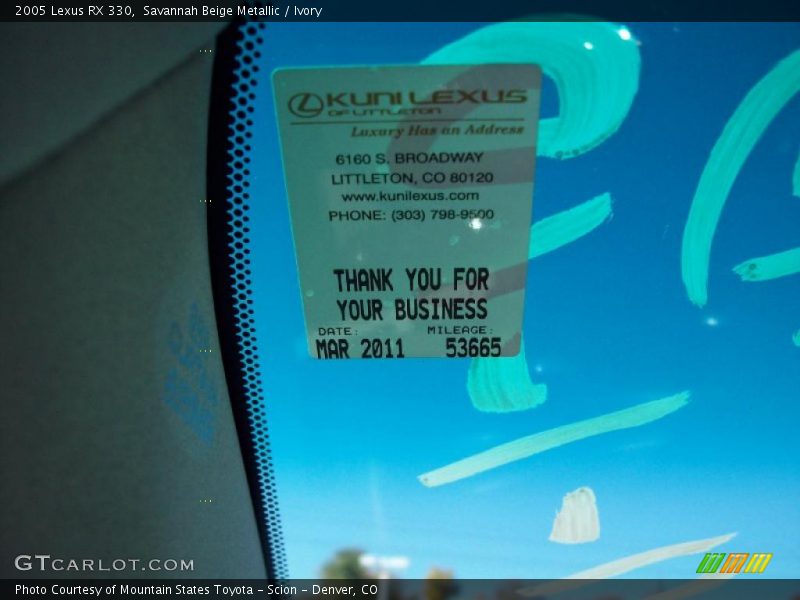 Savannah Beige Metallic / Ivory 2005 Lexus RX 330