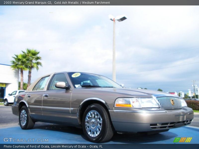 Gold Ash Metallic / Medium Parchment 2003 Mercury Grand Marquis GS