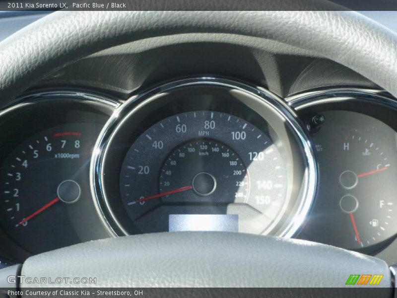 Pacific Blue / Black 2011 Kia Sorento LX