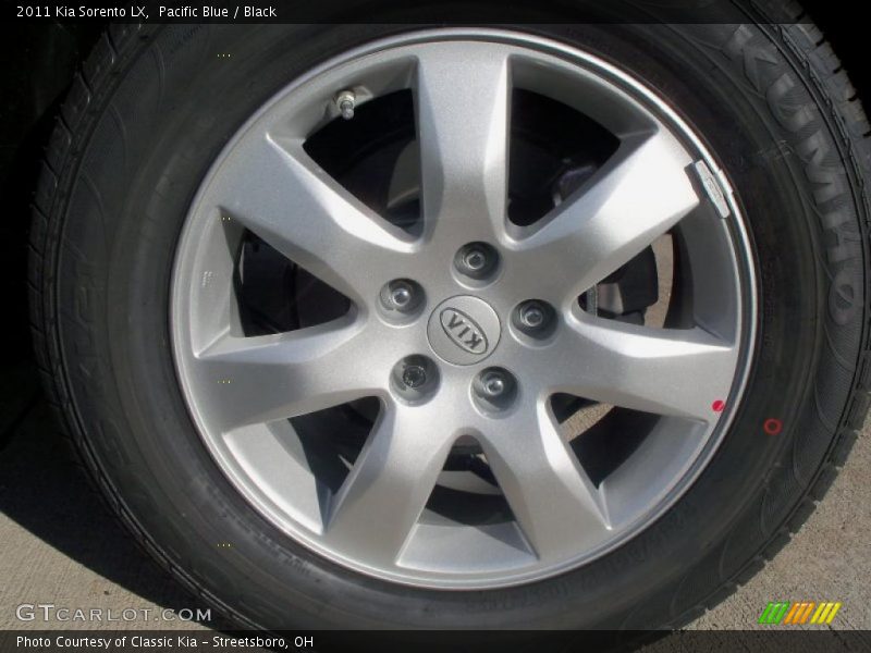 Pacific Blue / Black 2011 Kia Sorento LX