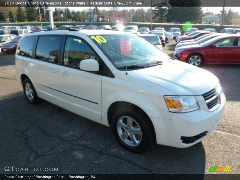 Stone White / Medium Slate Gray/Light Shale 2010 Dodge Grand Caravan SXT