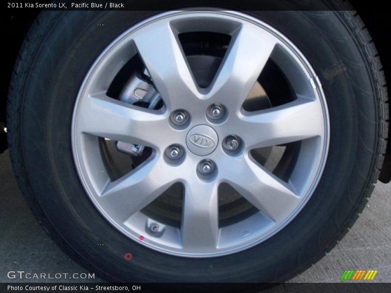 Pacific Blue / Black 2011 Kia Sorento LX