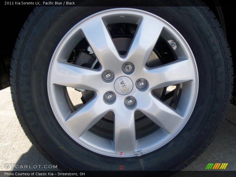 Pacific Blue / Black 2011 Kia Sorento LX