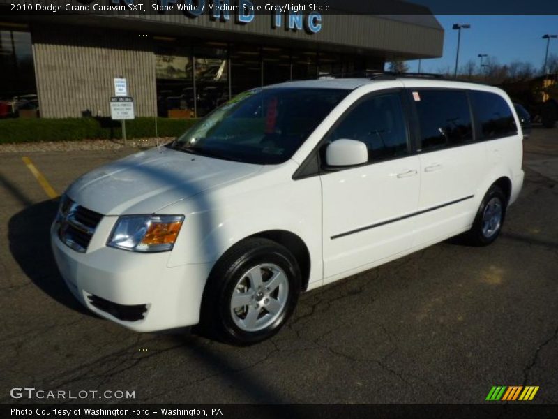Stone White / Medium Slate Gray/Light Shale 2010 Dodge Grand Caravan SXT