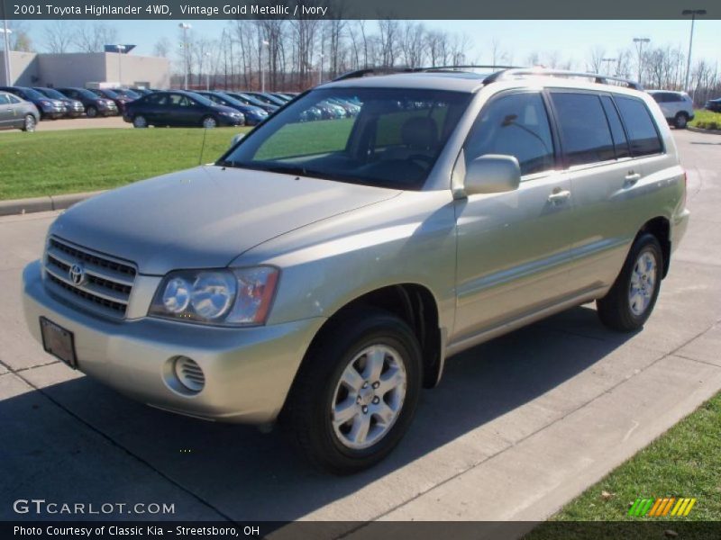 Vintage Gold Metallic / Ivory 2001 Toyota Highlander 4WD