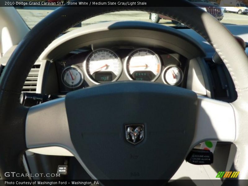 Stone White / Medium Slate Gray/Light Shale 2010 Dodge Grand Caravan SXT