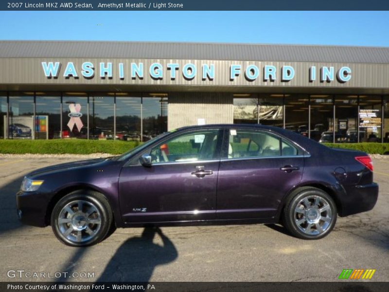 Amethyst Metallic / Light Stone 2007 Lincoln MKZ AWD Sedan