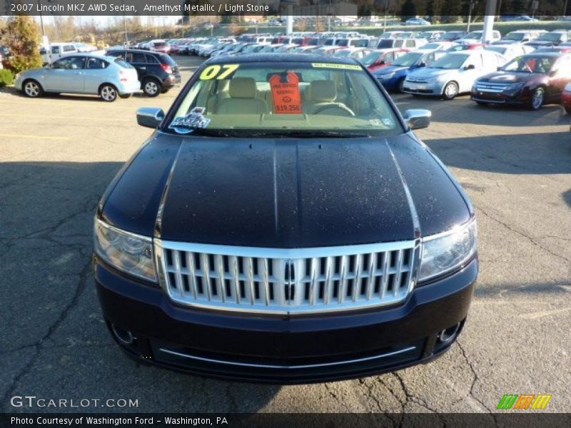 Amethyst Metallic / Light Stone 2007 Lincoln MKZ AWD Sedan