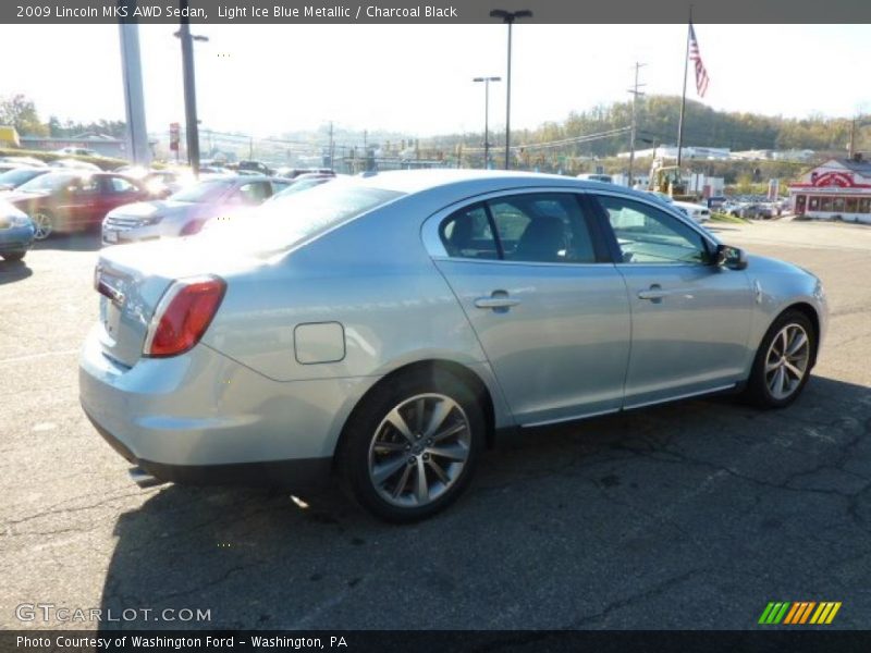 Light Ice Blue Metallic / Charcoal Black 2009 Lincoln MKS AWD Sedan