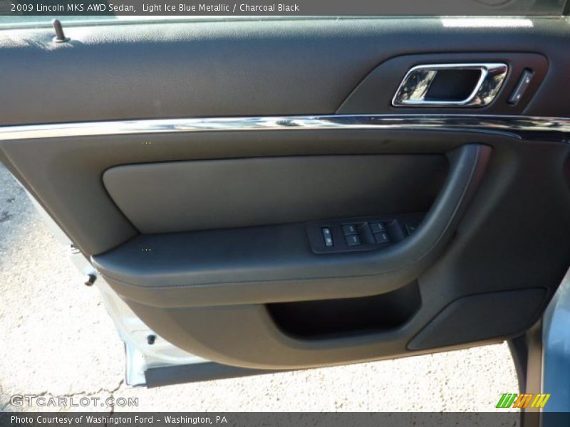 Light Ice Blue Metallic / Charcoal Black 2009 Lincoln MKS AWD Sedan