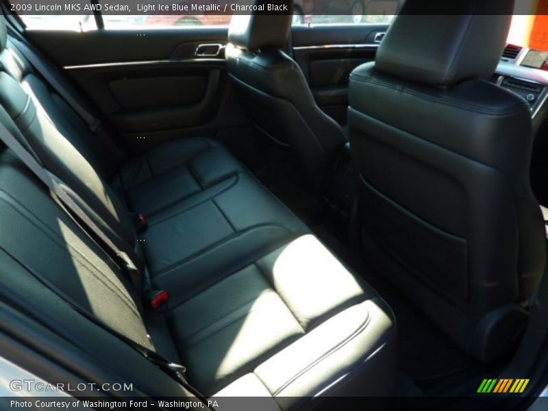 Light Ice Blue Metallic / Charcoal Black 2009 Lincoln MKS AWD Sedan