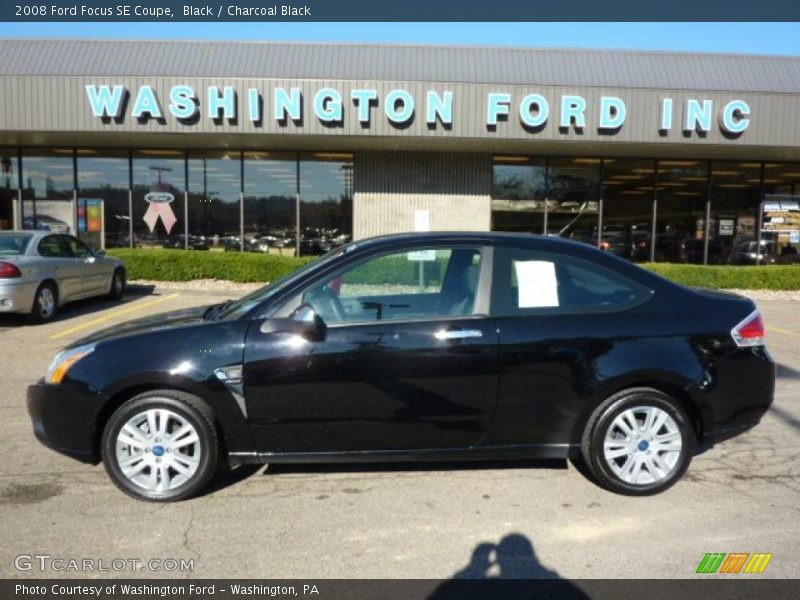 Black / Charcoal Black 2008 Ford Focus SE Coupe
