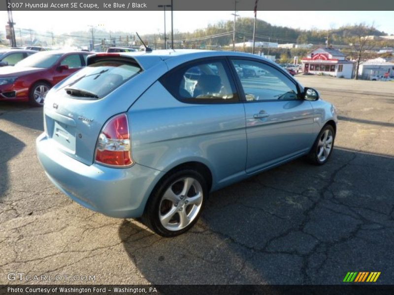 Ice Blue / Black 2007 Hyundai Accent SE Coupe