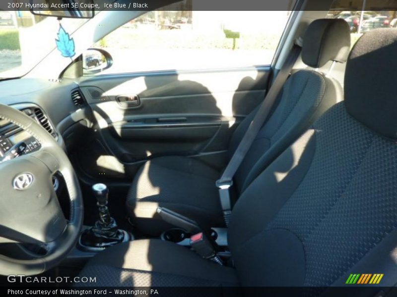 Ice Blue / Black 2007 Hyundai Accent SE Coupe