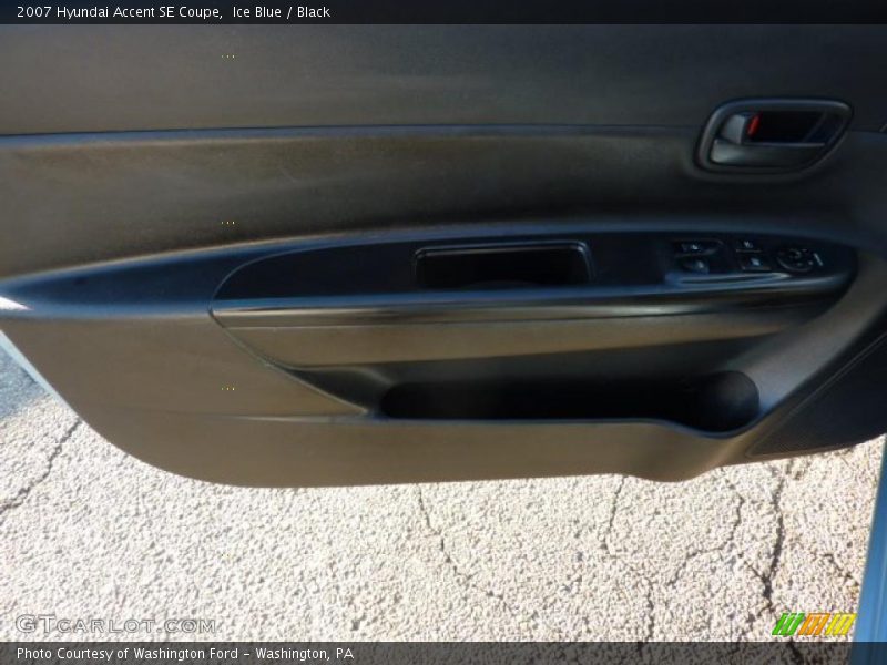 Ice Blue / Black 2007 Hyundai Accent SE Coupe