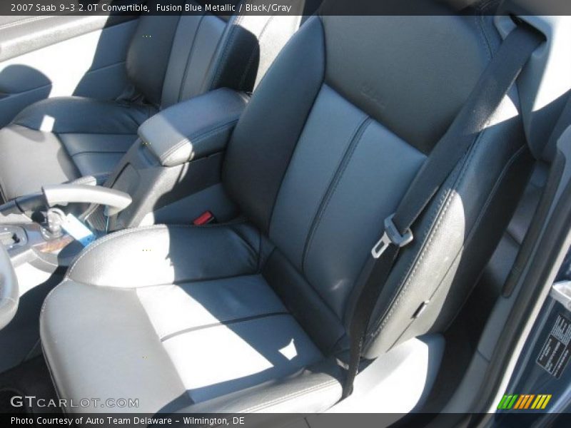Fusion Blue Metallic / Black/Gray 2007 Saab 9-3 2.0T Convertible