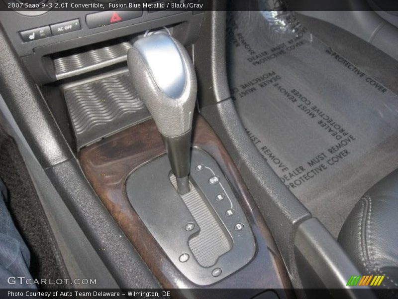 Fusion Blue Metallic / Black/Gray 2007 Saab 9-3 2.0T Convertible