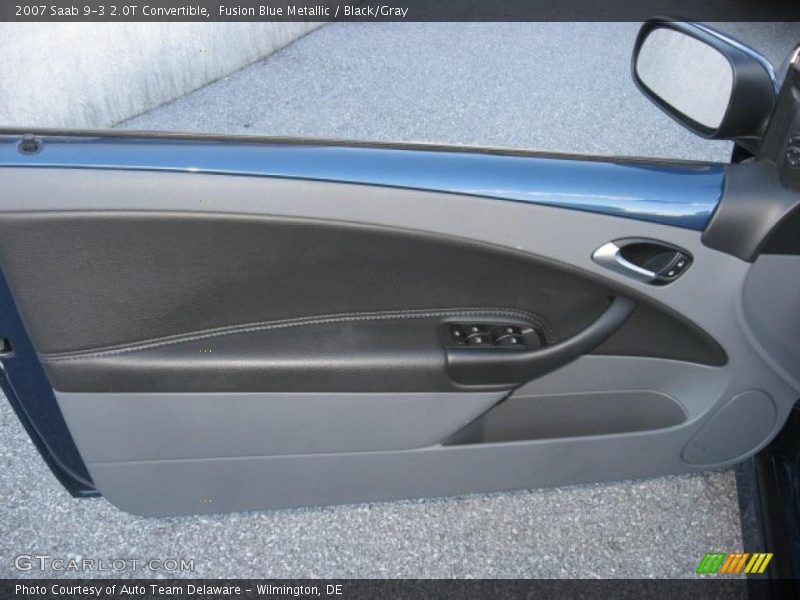 Fusion Blue Metallic / Black/Gray 2007 Saab 9-3 2.0T Convertible