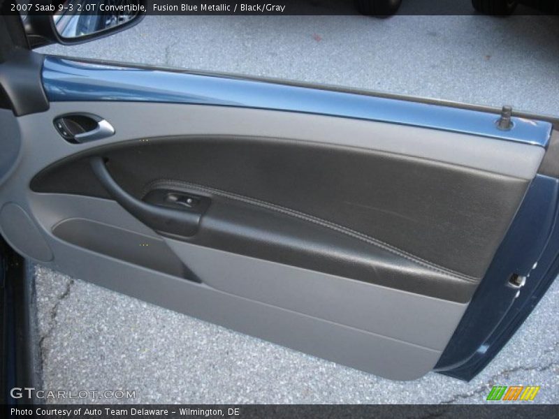 Fusion Blue Metallic / Black/Gray 2007 Saab 9-3 2.0T Convertible