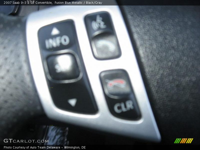 Fusion Blue Metallic / Black/Gray 2007 Saab 9-3 2.0T Convertible