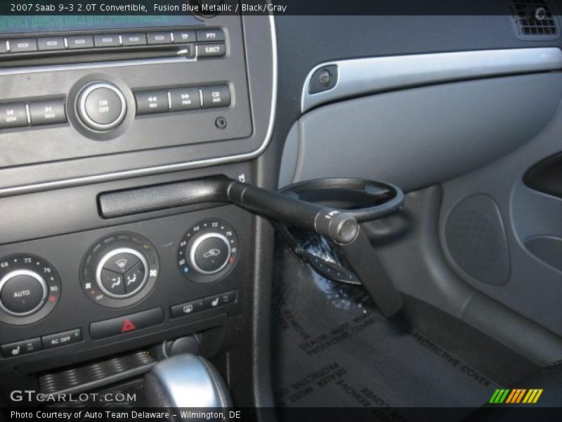 Fusion Blue Metallic / Black/Gray 2007 Saab 9-3 2.0T Convertible