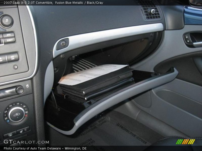 Fusion Blue Metallic / Black/Gray 2007 Saab 9-3 2.0T Convertible