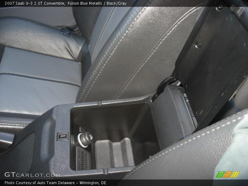 Fusion Blue Metallic / Black/Gray 2007 Saab 9-3 2.0T Convertible