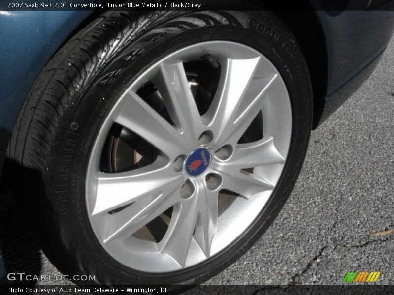 Fusion Blue Metallic / Black/Gray 2007 Saab 9-3 2.0T Convertible