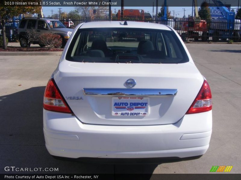 Fresh Powder White / Charcoal 2010 Nissan Versa 1.8 S Sedan