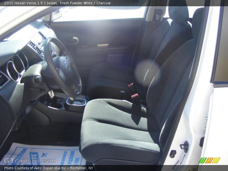 Fresh Powder White / Charcoal 2010 Nissan Versa 1.8 S Sedan