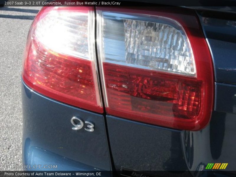 Fusion Blue Metallic / Black/Gray 2007 Saab 9-3 2.0T Convertible