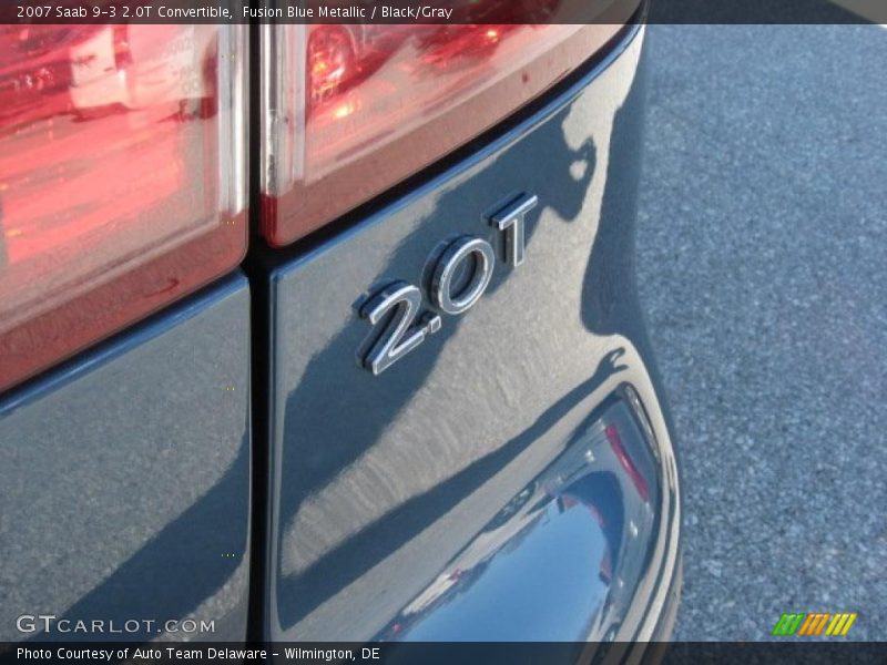 Fusion Blue Metallic / Black/Gray 2007 Saab 9-3 2.0T Convertible
